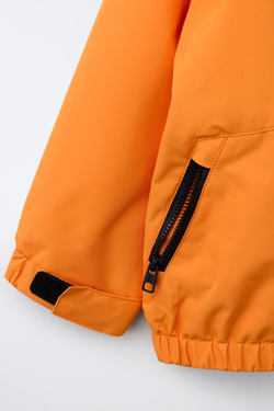 ZARA ВЕТРОВКА-ДОЖДЕВИК С ЛОГОТИПОМ, ОРАНЖЕВЫЙ