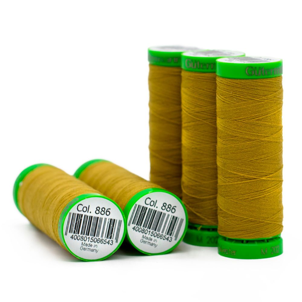 Нитки для тонких тканей Gutermann Extra Fine 150 (200 метров), 5 кат. | 886 коричневая горчица