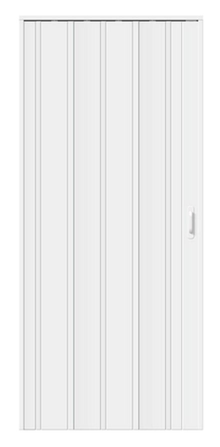 Дверь гармошка Door62, белая, 84х204 см, без доборов, толщина 6 см