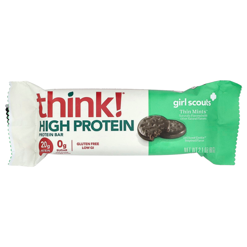 Think !, батончики с высоким содержанием протеина, Thin Mints™, 5 батончиков по 60 г (2,1 унции)