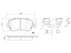Колодки тормозные диск. передние UNIO BRP-20104