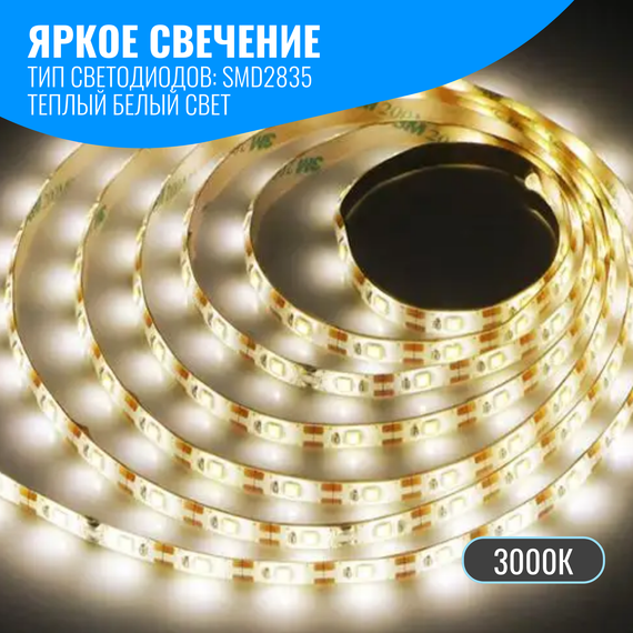 Светодиодная лента Smart Aura с оптическим выключателем, 5В, 5 метров