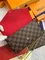 Клатч Louis Vuitton Felicie канва Damier Ebene коричневый