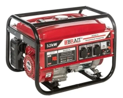 Генератор бензиновый BRAIT BR-3800AL (3,2 кВт, 15 л, 220 В, ручной стартер)