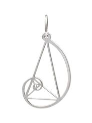 Золотое сечение без контура подвеска из серебра