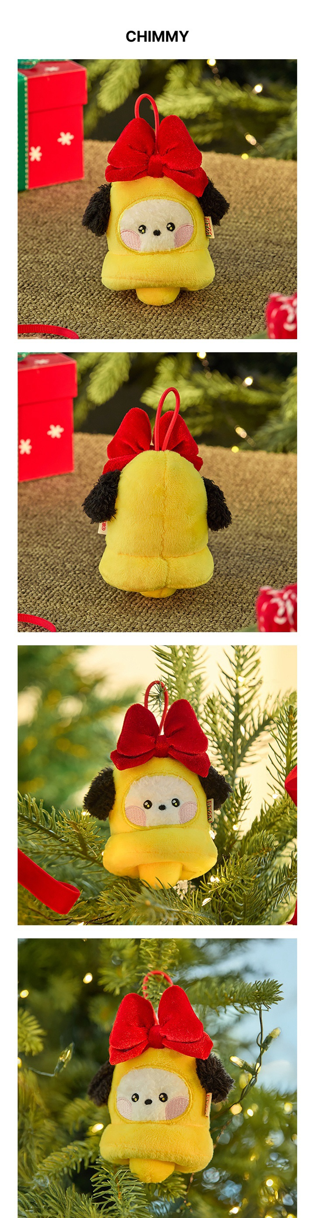 Брелок BT21 - CHIMMY mini minini ORNAMENT PLUSH KEYRING PETITE HOLIDAY