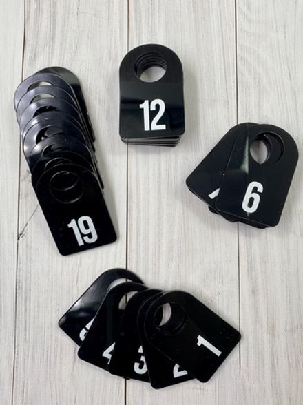 Номерки для Гардероба 40х60 Черные (Комплект)