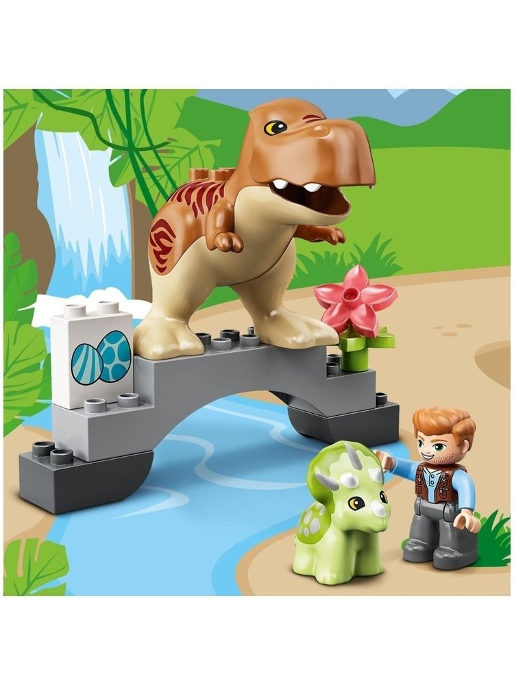 Конструктор LEGO DUPLO Jurassic World 10939 Побег динозавров: тираннозавр и трицератопс