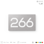 Номер на дверь 266, табличка на дверь для офиса, квартиры, кабинета, аудитории, склада, серая 120х70 мм, Айдентика Технолоджи