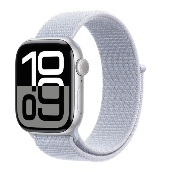Часы Apple Watch Series 10 42mm Silver Aluminium Case, Sport Loop (Blue Cloud)