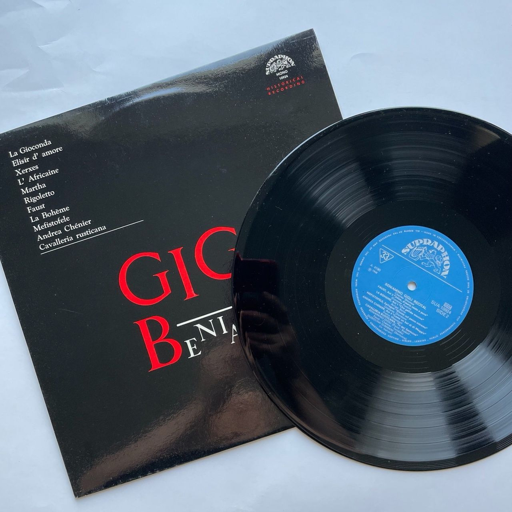Винтажная виниловая пластинка LP Джильи, Беньямино Beniamino Gigli Recital (Чехословакия 1984)