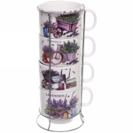 Набор кружек на стойке 200мл «Прованс»