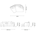 2 местный угловой левый (L4) ENZA SEOUL EH71696