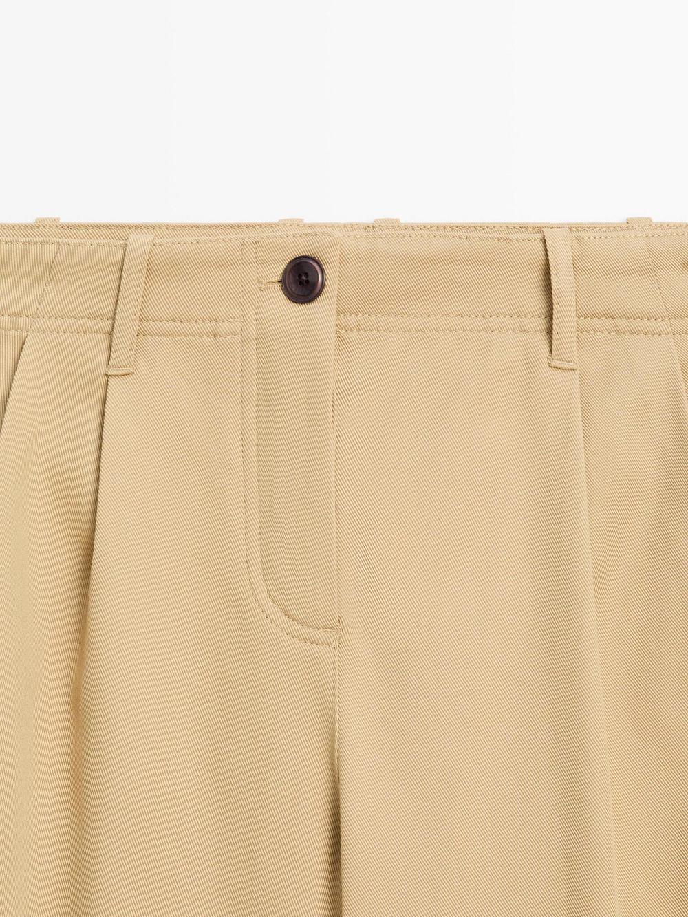 Massimo Dutti Брюки с широкими штанинами, цвет верблюжьей шерсти