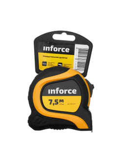 Измерительная рулетка с нейлоновой лентой и магнитным зацепом 7.5x27мм Inforce 06-11-47