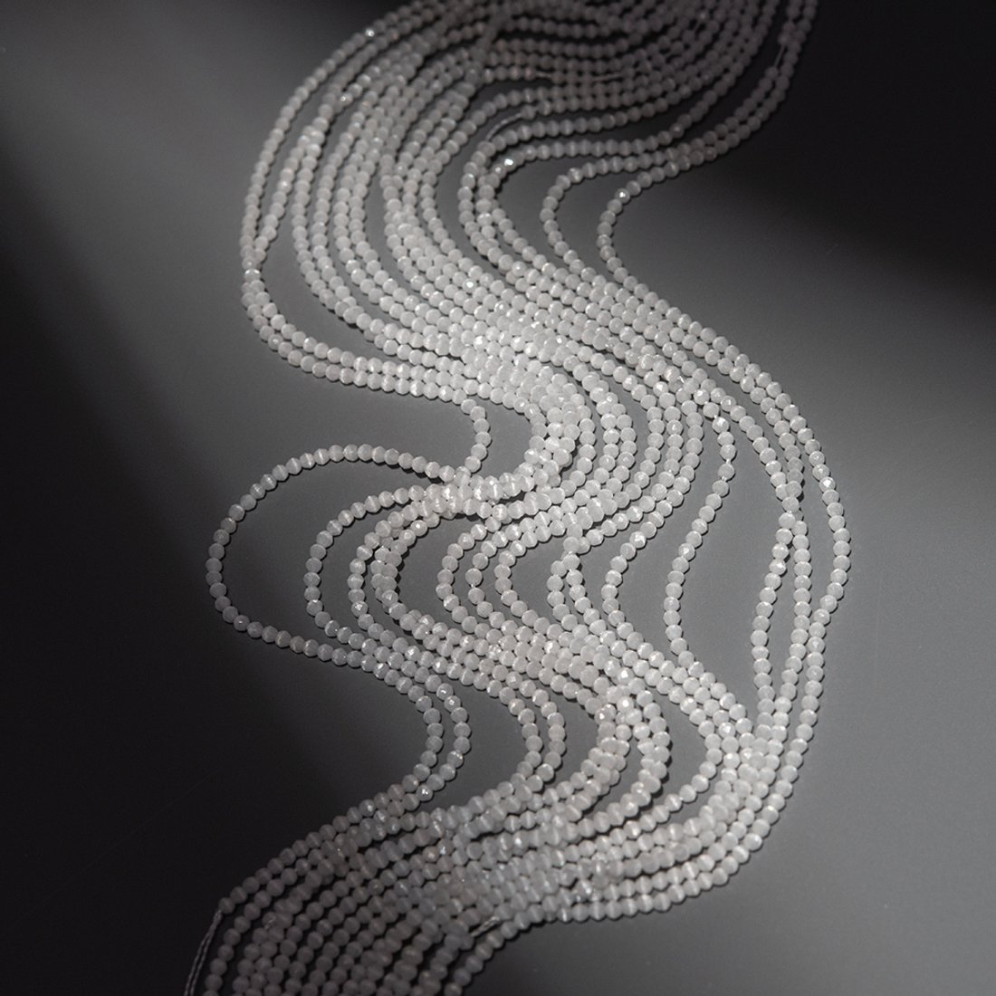 Селенит (имитация), 2мм, шар, микроогранка