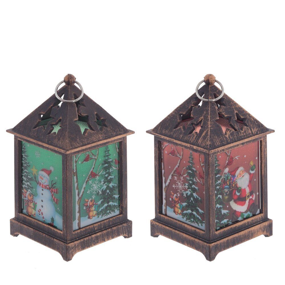 GAEM Изделие декоративное "Фонарь" (подсвет, LR44 х3шт) L6,5 W6,5 H12 см, 2в.