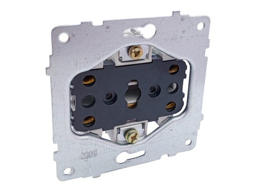 Розетка 2 местная OVIVO MINA 16А б/з черный металлик 401-170300-908