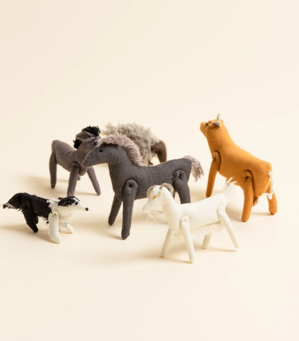 Тексильные игрушки "Набор животных фермы"