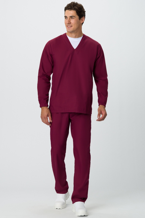 Костюм мужской ХАССП-База (тк.ТиСи,120), бордовый