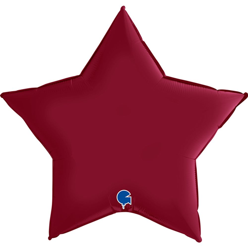 Gr (18&#39;&#39;/46 см) Звезда, Вишневый, Сатин, 1 шт.