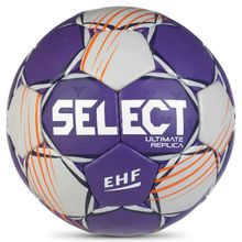 Мяч ганд. SELECT Ultimate Replica v24, 1672858999, р.3 (Senior), EHF Appr, ПУ, руч.сш, фиолет-белый