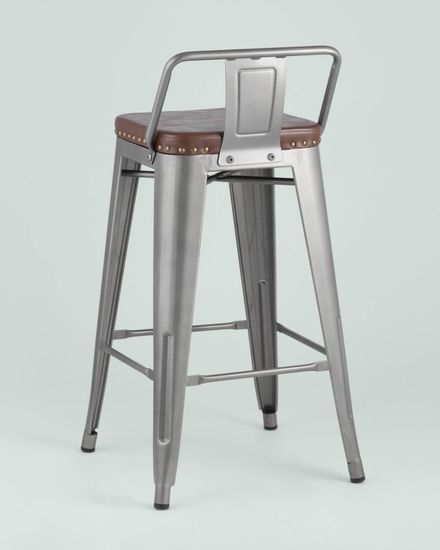 Стул полубарный TOLIX SOFT серебристый