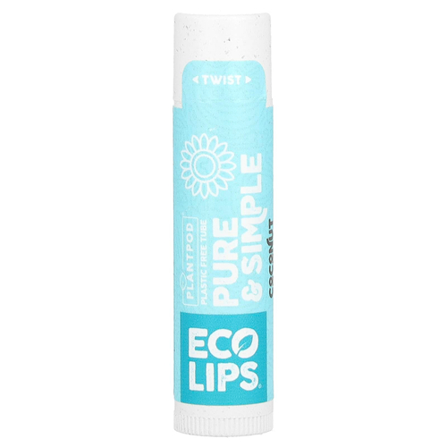 Eco Lips, Pure & Simple, бальзам для губ, кокос, 4,25 г (0,15 унции)