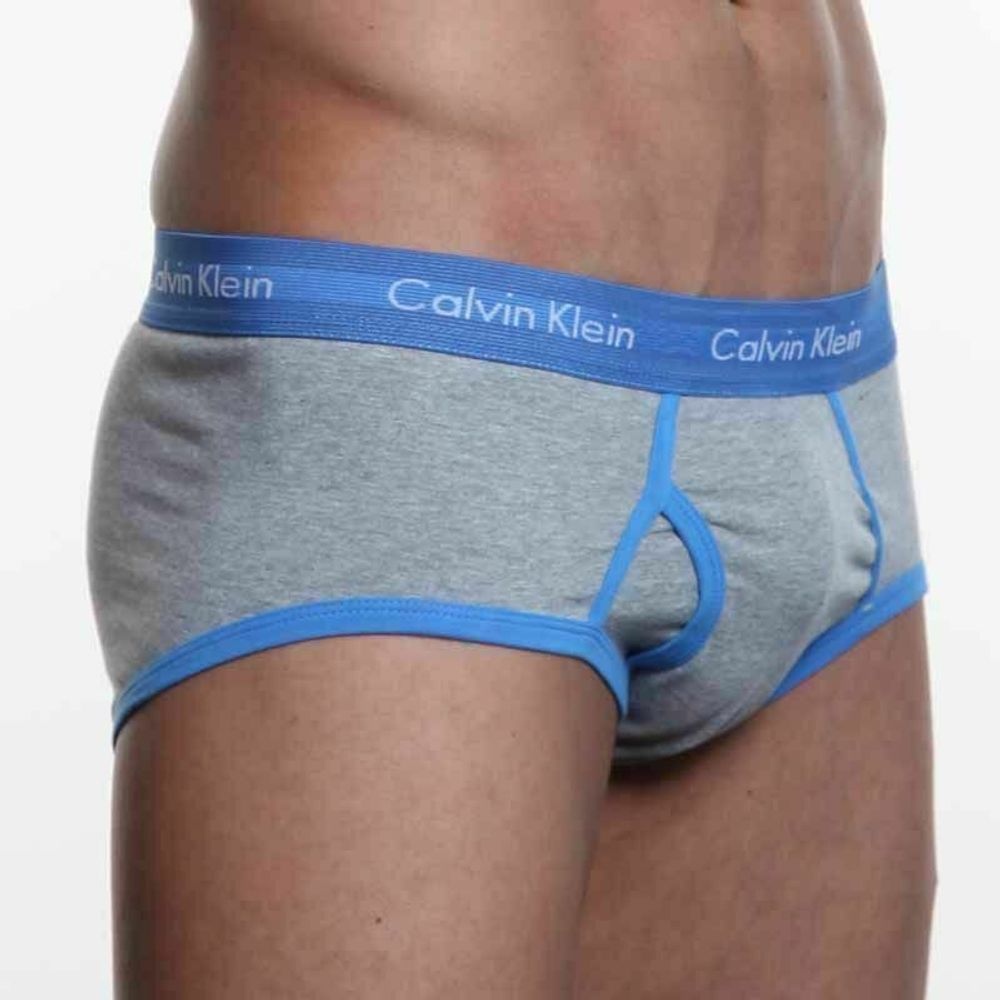 Мужские трусы брифы серые Calvin Klein 365 Grey Blue Brief