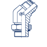 Штуцер FRG45 JIC 1/2" BSP1/4"