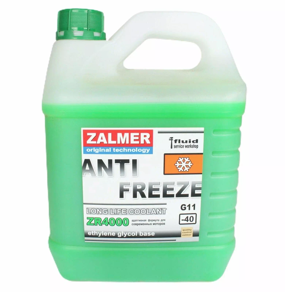 Антифриз ZALMER ZR4000 LLC G11 (зеленый) 4кг