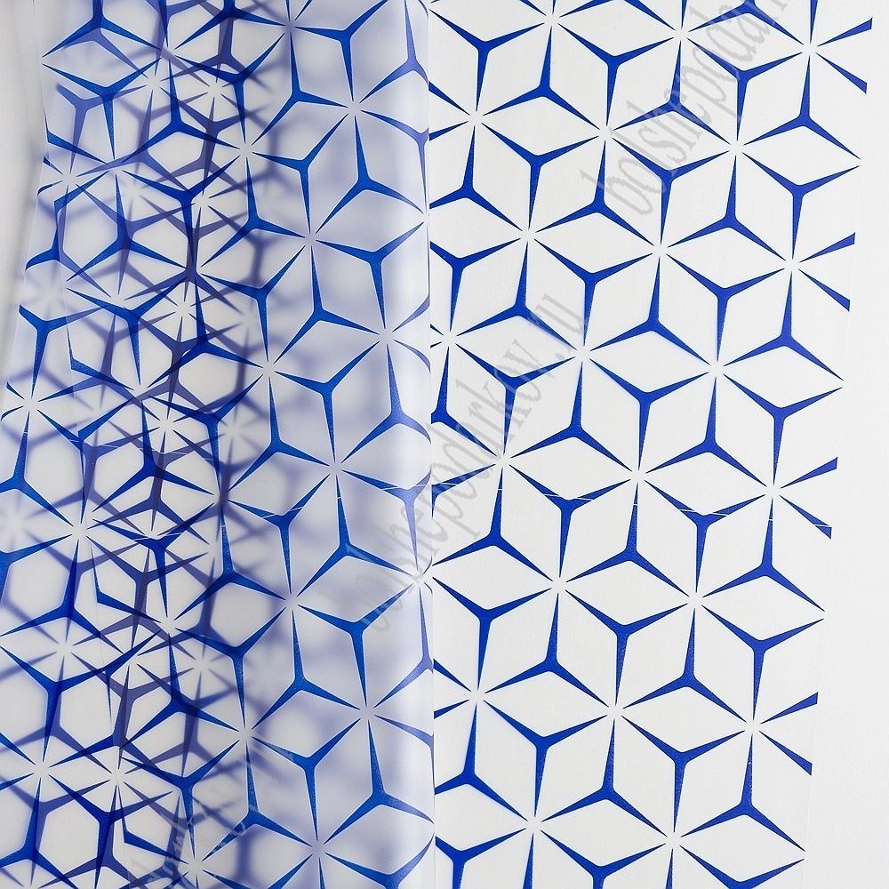 Пленка матовая "Звезды" (10м) СИНИЙ