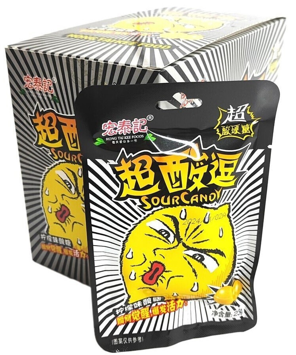 Карамель Hong Tai Kee Foods с кислым вкусом ЛИМОНА 23гр 20шт