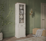 TOSCANA NEW, Шкаф с витриной 1V1D1S. Цвет ПЕРСИДСКИЙ ЖЕМЧУГ/КАНЬОН