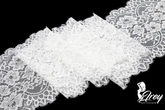 03-275 ОПТ Кружево эластичное 23 см, теплый белый