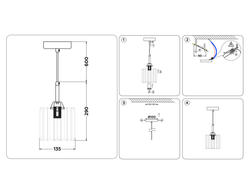 Ambrella Подвесной светильник с хрусталем Loft TR5894
