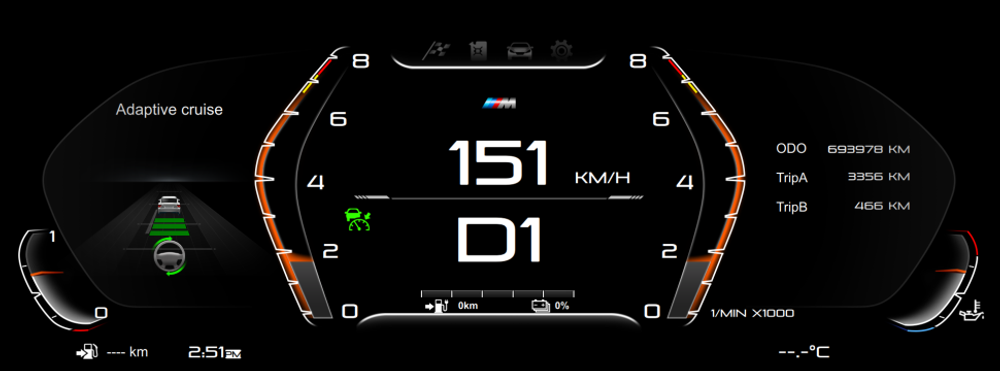 Цифровая приборная ЖК панель для BMW 7 серии E65/E66 2004-2008 RDL-1303