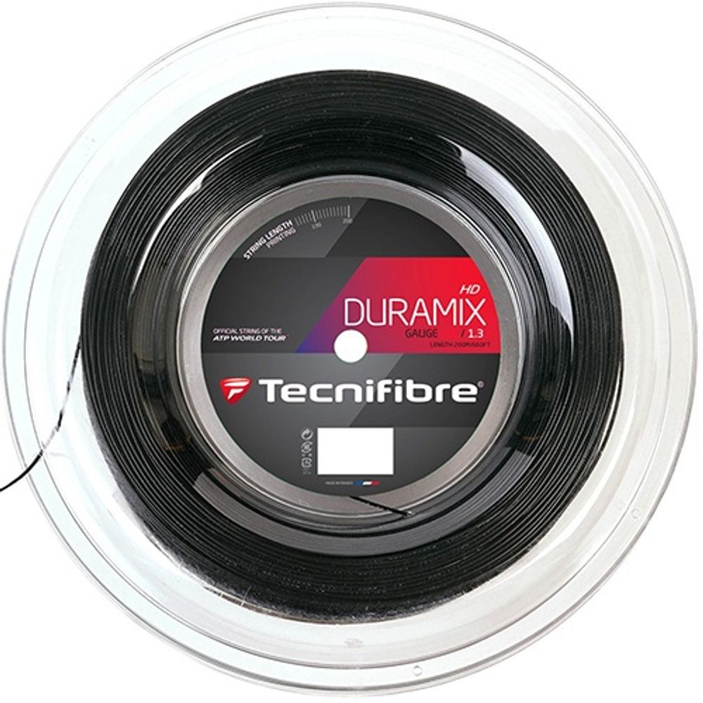 Струны для тенниса TECNIFIBRE DURAMIX HD BLACK Бобины 200 м
