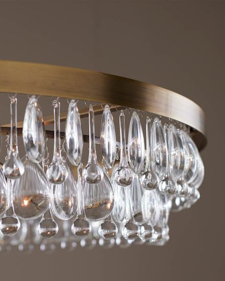 Золотая круглая люстра “Асуан”