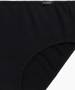 Женские трусы слипы классика Atlantic, набор 3 шт., хлопок, чёрные, Basic 3BLP-579