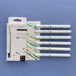 Скейтчмаркеры двусторонние 6 цв. "Sketch&Art. Весенний пейзаж" (Bruno Visconti)