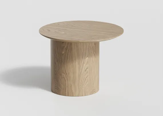 Столик Type D 50 см со смещенным основанием D 29 см (натуральный дуб)