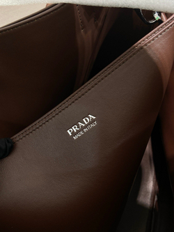 Prada Buckle Leather Bag With Belt 48 cm