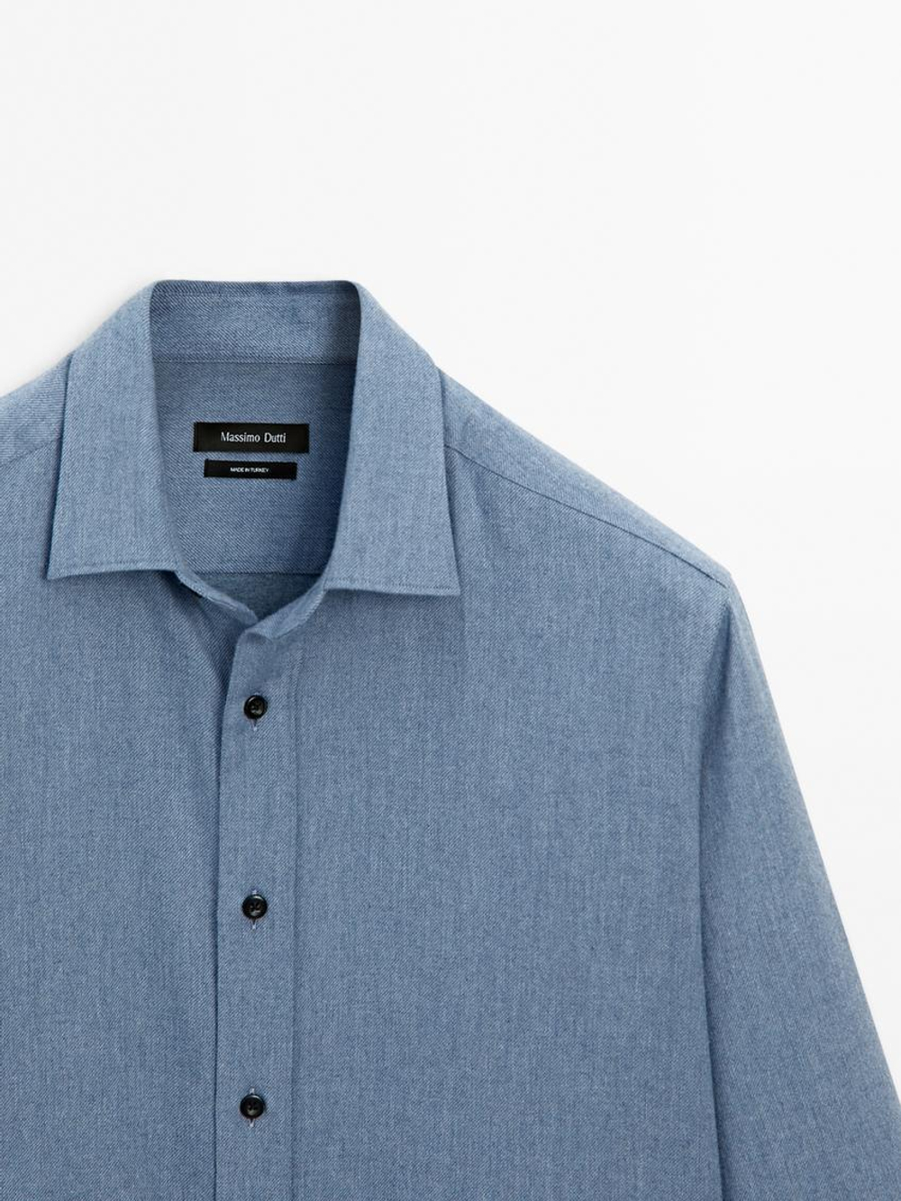 Massimo Dutti Рубашка из 100% хлопка, голубой