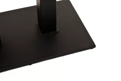 "Каффе" обеденный стол из HPL 140х70см, цвет "дуб", подстолье двойное черное