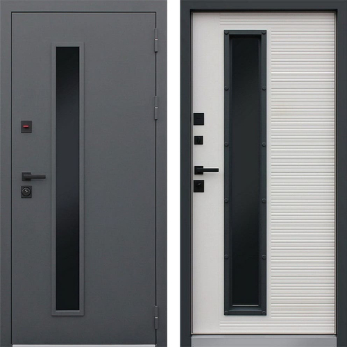 Входная дверь в загородный дом "Муар Серый" + цинкогрунт/Капучино ZB 853-2 - 1067