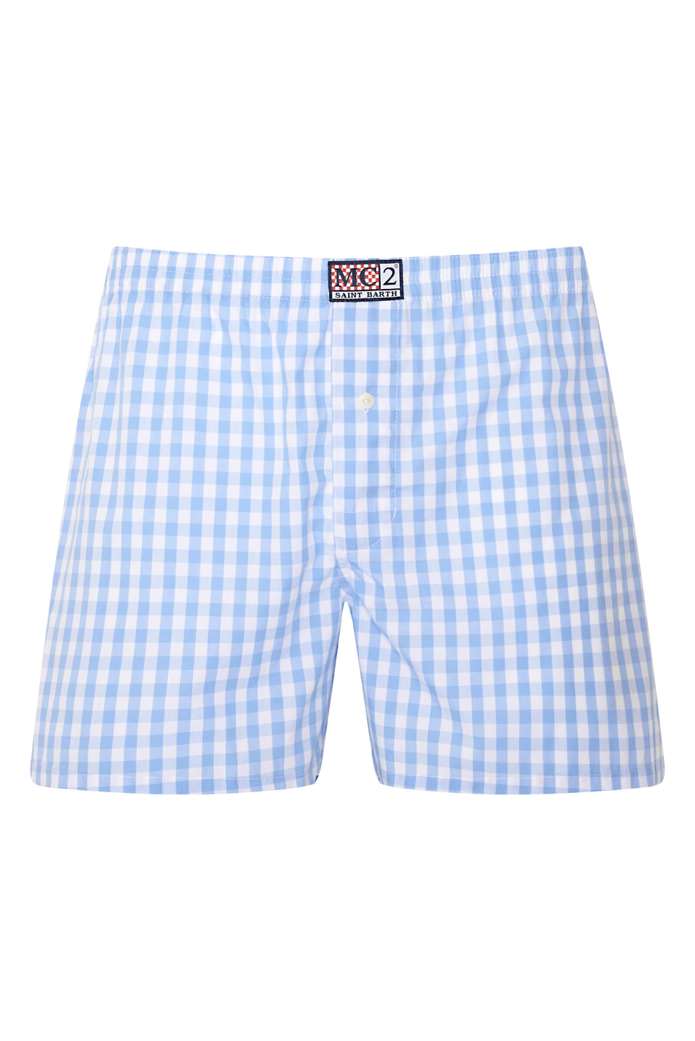 Боксеры для дома Saint Barth Adam J бело-голубая клетка