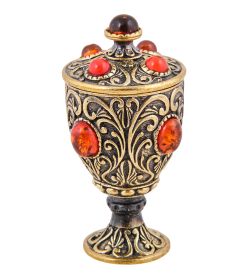 Народные промыслы AM-3785 Шкатулка «Грааль» (латунь, янтарь)