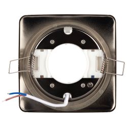 Светильник встраиваемый ЭРА KL71 BK /1 (к) под лампу GX53 черный металл термокольцо в комплекте