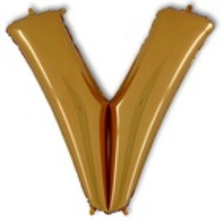 Буквы золотые русские/английские 40"-102 см